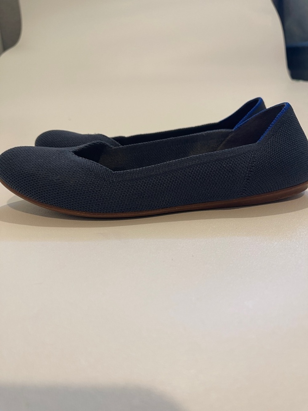 Rothy’s Women's The Flat Navy Knit Ballet Flats